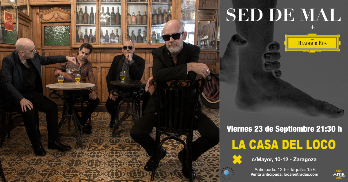 💥Presentamos disco en ZARAGOZA, 23 septiembre, la Casa del Loco, +BLADIMIR ROS #conciertoszaragoza #zaragoza #lacasadeloco Entradas anticipadas: localentradas.com