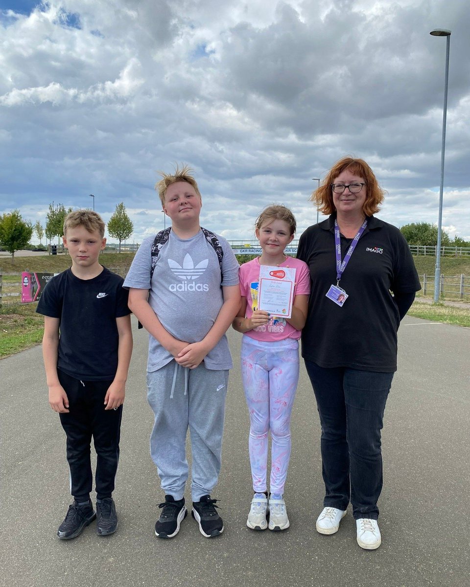 Cyclopark's tweet image. Well done to all the young carers who completed L1 Bikeability at Cyclopark!

2days learning new skills, making friends &amp;amp; having lots of fun! Thanks to the Bikeability Widening Participation Fund, Cyclopark coaches and the staff at Imago
 #cyclopark #bikeability #imagocommunity