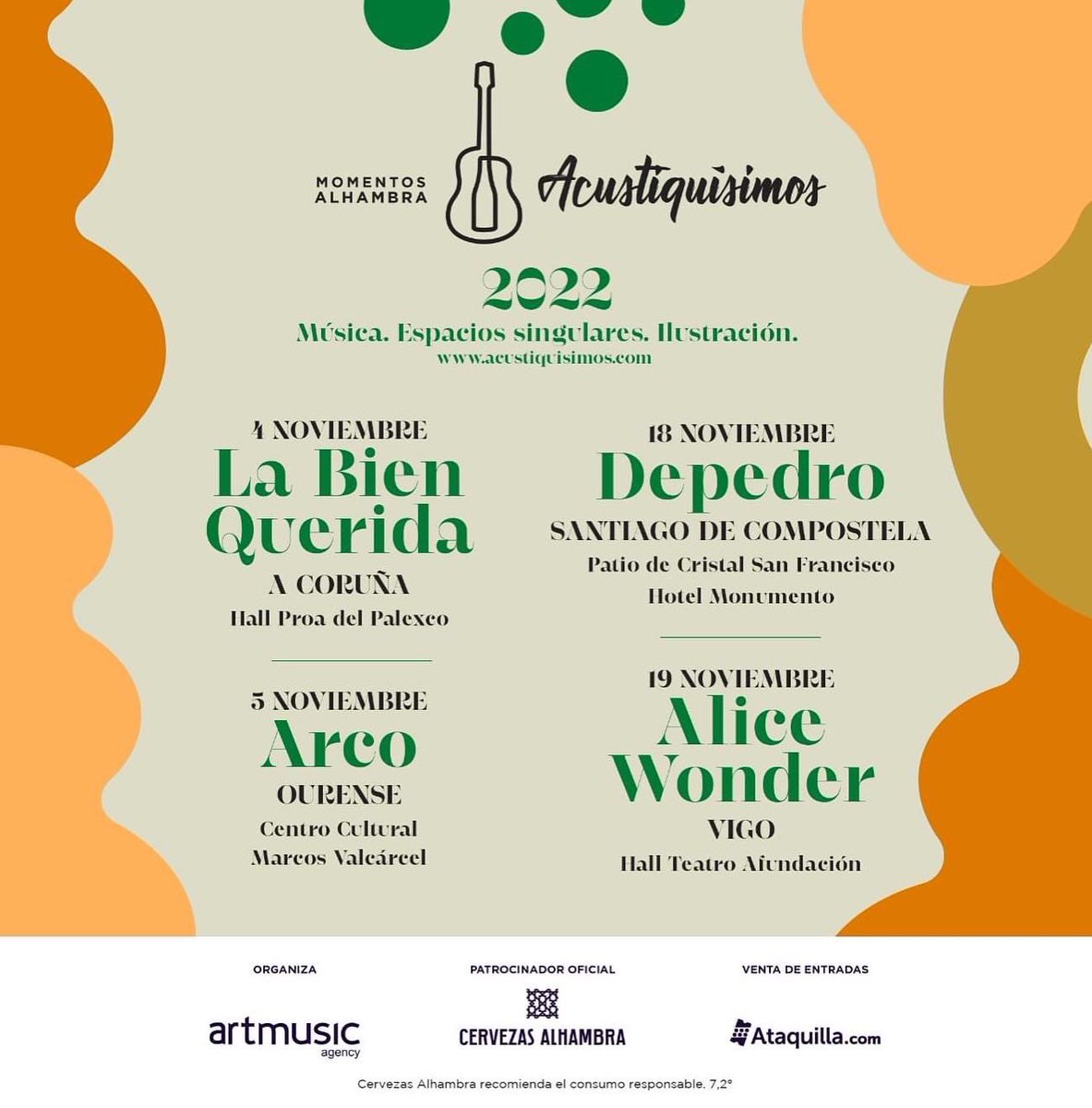 _AArco's tweet photo. Este otoño visitaré muchas ciudades por primera vez y hoy han anunciado la primera de ellas… Es una alegría formar parte de la nueva edición de @acustiquisimos ❤️ 
Nos vemos en #Ourense el 5 de Nov. para vivir una linda noche en un entorno único. 
🎫 Entradas en venta el 06 Sept https://t.co/nYkHIpmHib
