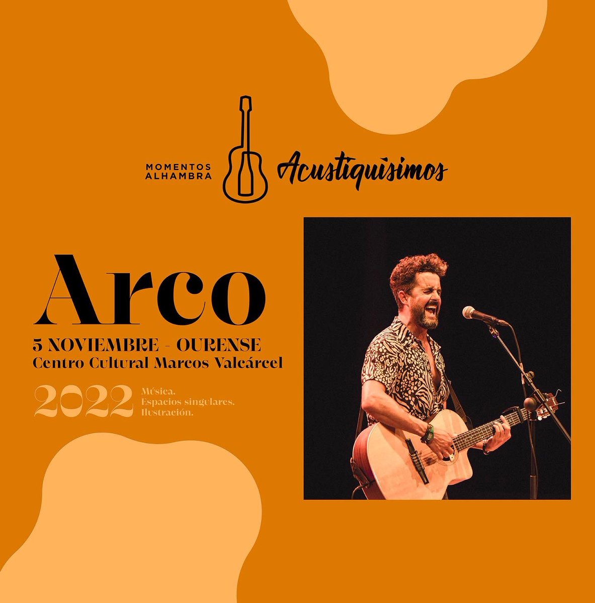 _AArco's tweet photo. Este otoño visitaré muchas ciudades por primera vez y hoy han anunciado la primera de ellas… Es una alegría formar parte de la nueva edición de @acustiquisimos ❤️ 
Nos vemos en #Ourense el 5 de Nov. para vivir una linda noche en un entorno único. 
🎫 Entradas en venta el 06 Sept https://t.co/nYkHIpmHib