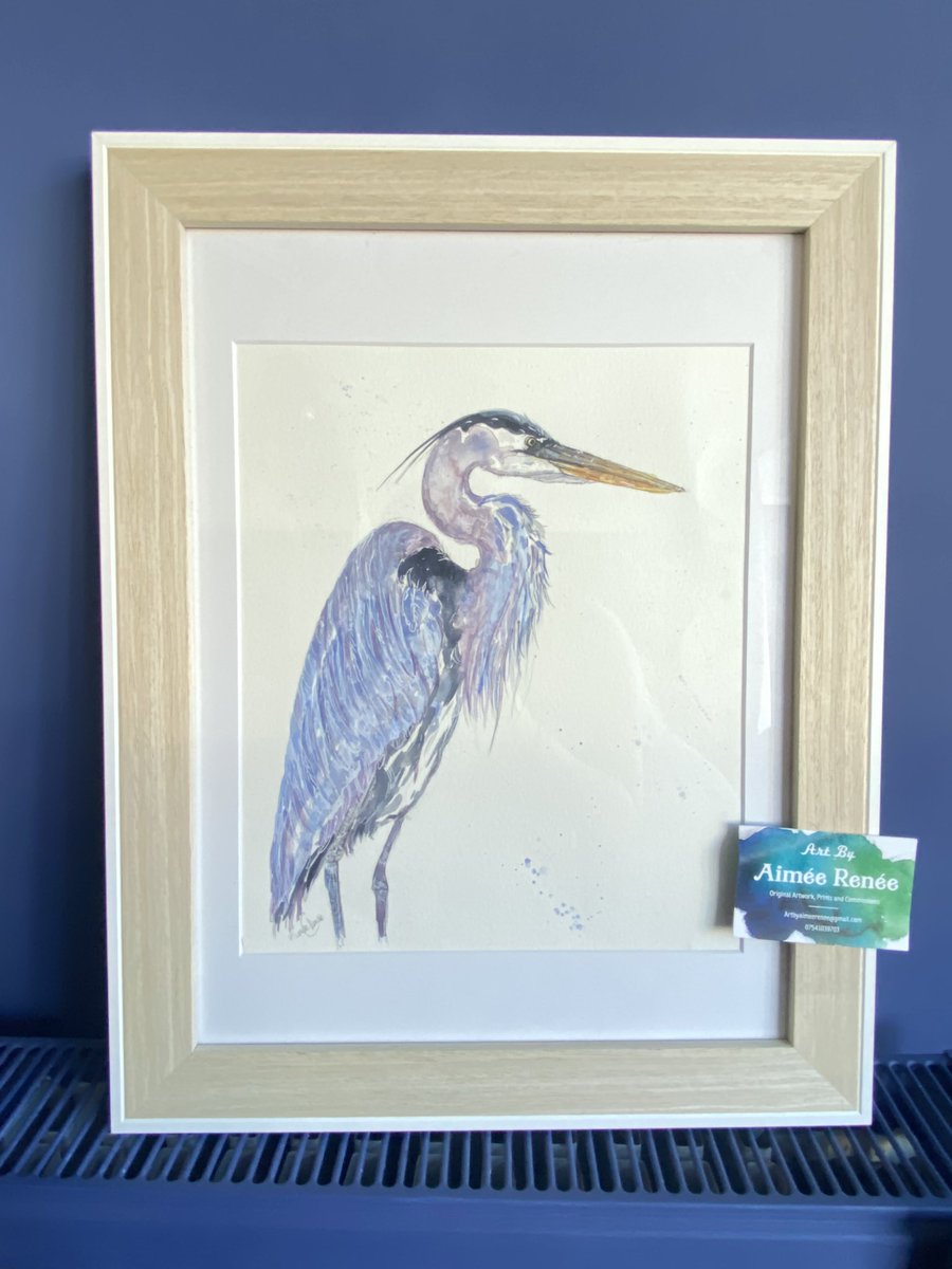 I loved painting this beautiful heron x I need to go for another walk to see if I can spot some more for a bit of inspiration. They’re magnificent birds #northwales #heron #watercolourandpen