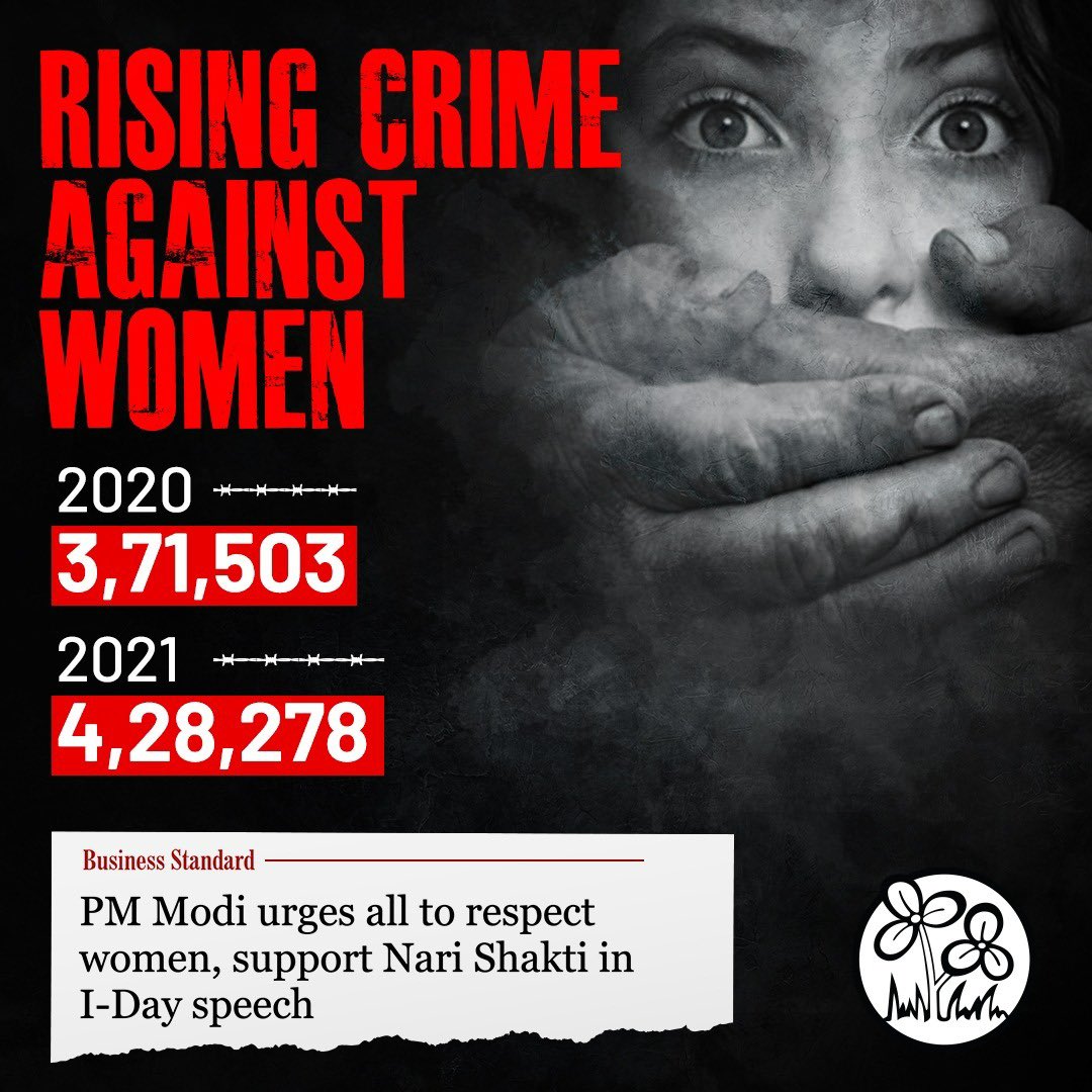AITCofficial's tweet photo. AMRIT KAAL! 

PM @narendramodi, take a took- 

- RISING Suicide Rates 
- RISING Economic Offences
- RISING Crime Against Women
- RISING Crime Against Children

PM Modi, this is scathing reality of YOUR NEW INDIA.

And the future seems rather bleak! https://t.co/ajnwpfBXFg