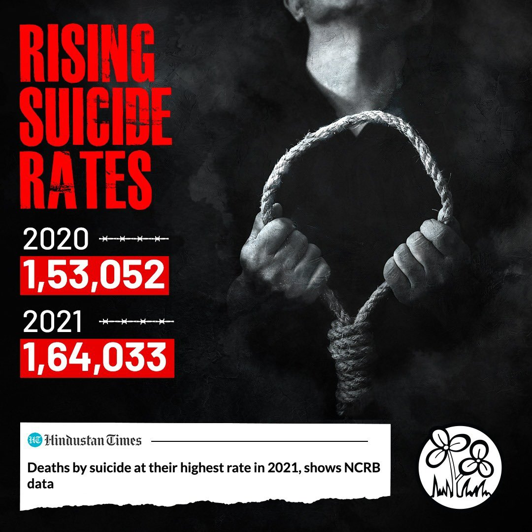 AITCofficial's tweet photo. AMRIT KAAL! 

PM @narendramodi, take a took- 

- RISING Suicide Rates 
- RISING Economic Offences
- RISING Crime Against Women
- RISING Crime Against Children

PM Modi, this is scathing reality of YOUR NEW INDIA.

And the future seems rather bleak! https://t.co/ajnwpfBXFg