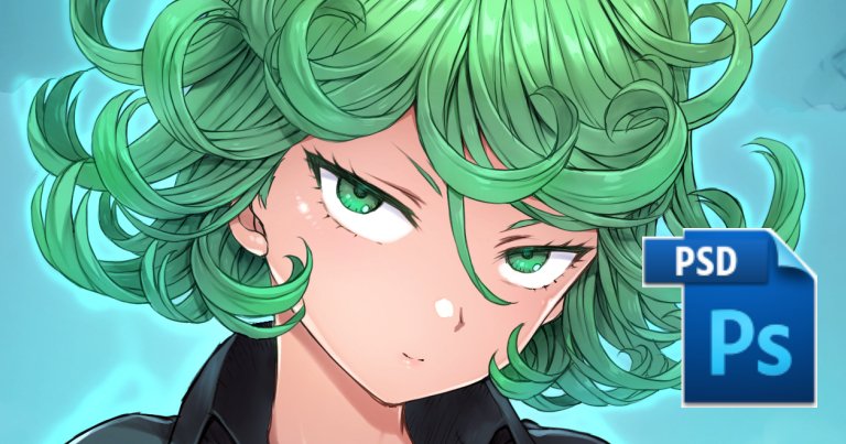 tatsumaki 1girl green hair solo green eyes curly hair looking at viewer short hair  illustration images