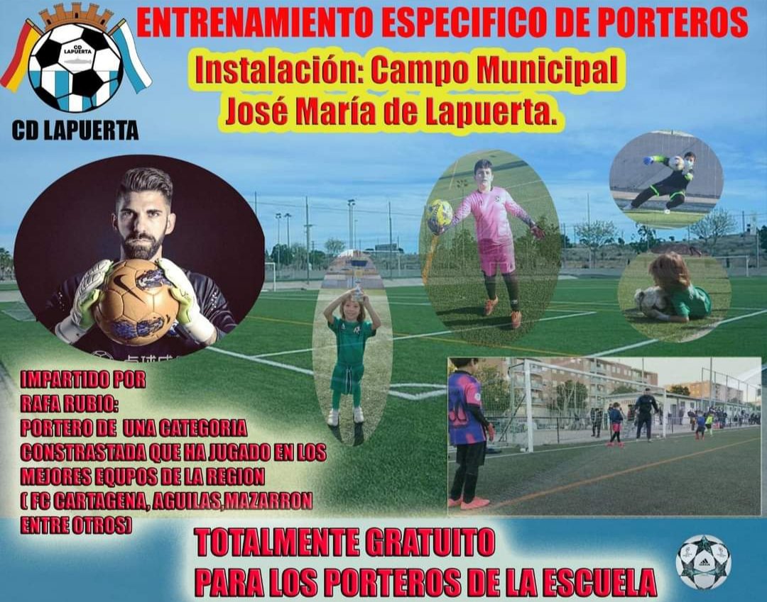 📣OS RECORDAMOS QUE TENEMOS UN ENTRENADOR DE PORTEROS TOTALMENTE GRATUITO PARA L<a href="/S/">『S』</a> NIÑ@S DEL CLUB📣
Los entrenamientos de porteros comienzan:
📅 01 DE SEPTIEMBRE
⚽ INFANTIL - CADETE - JUVENIL
⏰ 16:50/17:40h
⚽ PRE BENJAMÍN - BENJAMÍN - ALEVÍN
⏰17:40/18:30h 
#yosoydeLaPuerta