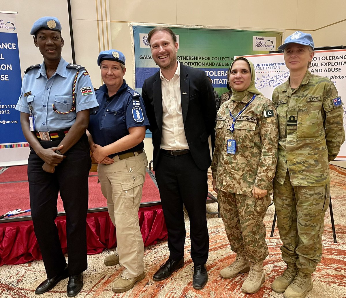 AndreKoelln's tweet photo. Fantastic event championed by @NyantiSara to ensure a comprehensive approach to #SexualExploitationandAbuse in πΈπΈ#SouthSudan. I highlighted π¬π§@FCDOGovUK leadership on safeguarding, with @UKinSouthSudan providing vital support via @SafeguardingRSH. See https://t.co/YFBwTBRK65 https://t.co/Hzh88X16qN