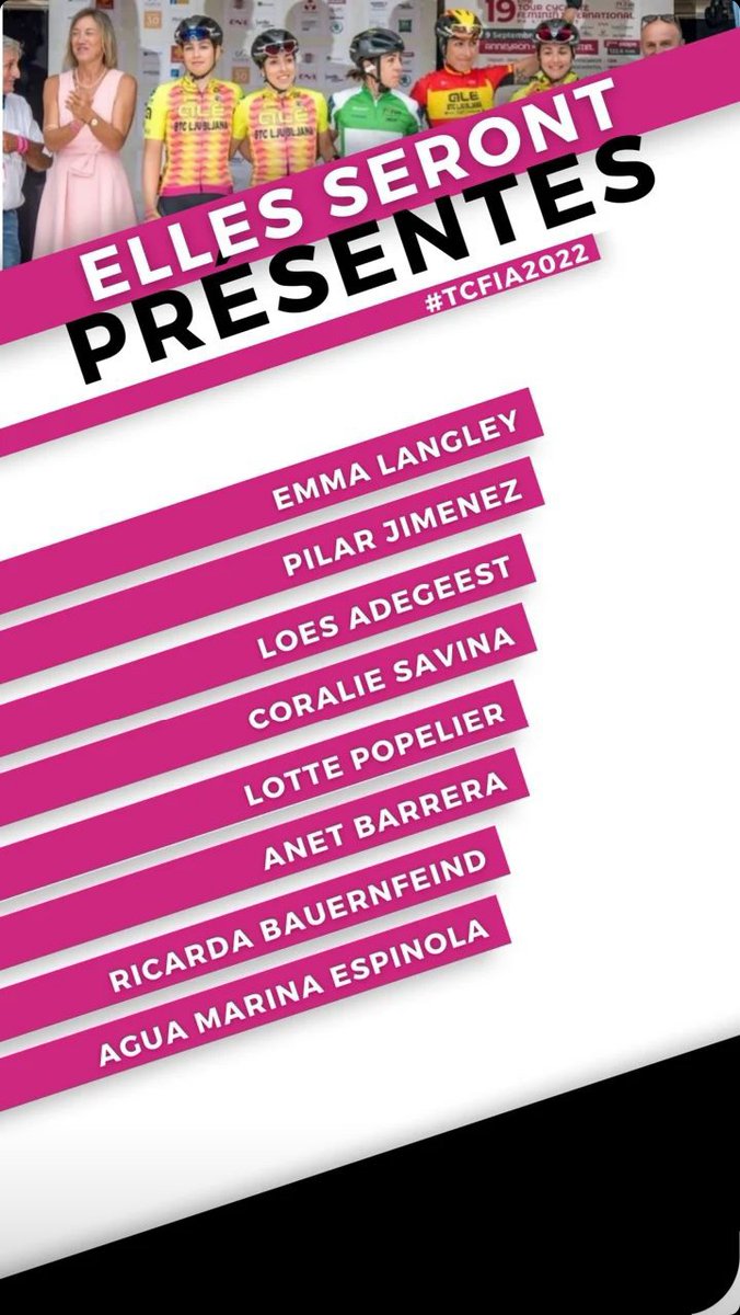 TourArdecheOFF's tweet photo. Découvrez les premiers coureuses engagées qui viendront combattre sur les routes de @ArdecheTourisme 👇
- @elangs_1 
- @pilaarjimenezz 
- @LoesAdegeest 
- Coralie SAVINA
- Lotte POPELIER 
- Anet BARRERA
- Ricarda BAUERNFEIND 
- Agua Marina ESPINOLA 

Bienvenue à elles ! 👋 https://t.co/tjdDfBzdBQ
