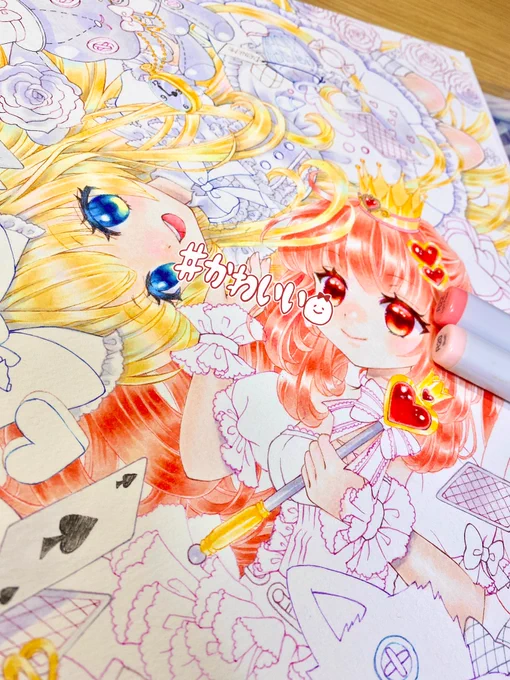 昨日の続きやるぞぃ…φ(・ω・*)☆・゜:* #イラスト 