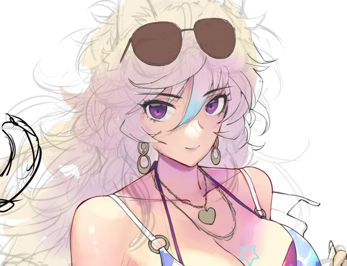 じっくり描き進めてる 