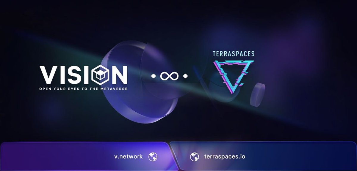 Vision_Chain's tweet photo. 🚨🚨Vision x @Terraspaces Partnership Announcement

⛩️Terraspaces is an NFT market majoring in Multi-Collection Staking, #NFT Analytics, Refer-To-Earn &amp; #Giveaways .

🌃It will be a strategic partner to promote the #Metaverse and build a #web3 ecosystem together. https://t.co/qQUBMYi8I0