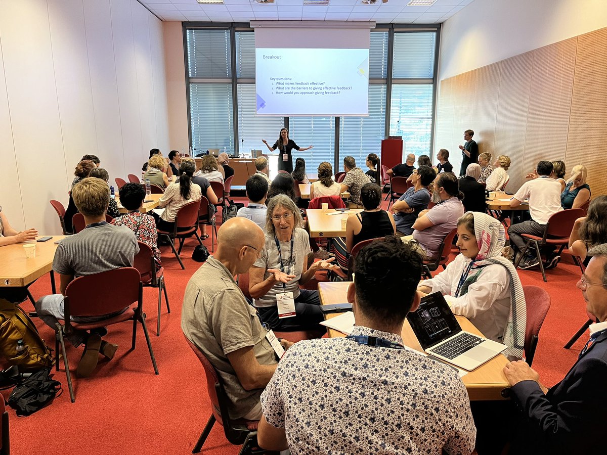 mjstull's tweet photo. Standing room only this morning at #AMEE2022 as we have great conversations in our workshop, Teaching While Training! #MedEd #ZPD #ClinicalTeacher #Feedbackmakestheworldgoround #GuideontheSide @SusieBrockbank @rillepihlak https://t.co/tvZfwOz6Nb