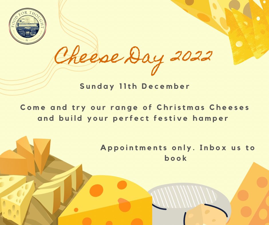 Book onto this years Cheese Day by calling us on 735711 🎄
