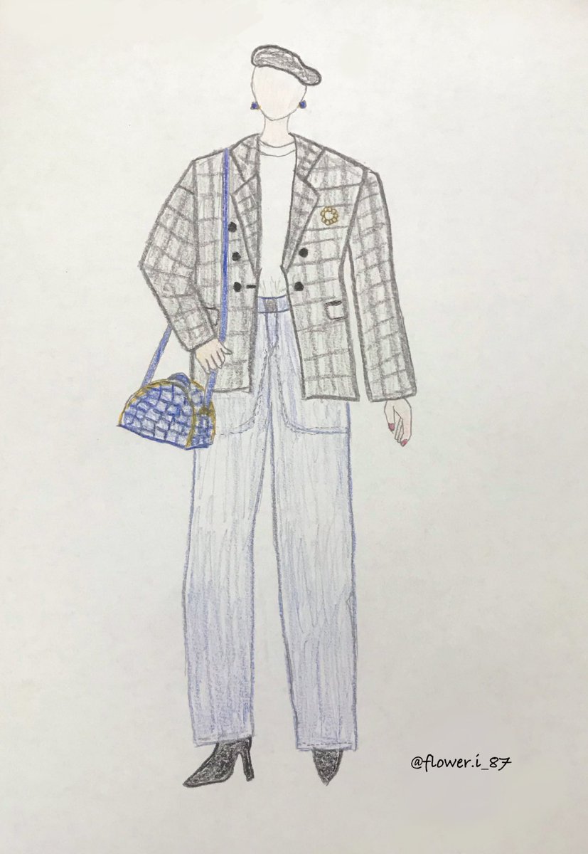 flower_i_87's tweet photo. 👖＋ ⚫️ ⚪️ 🔵

#autumn #fashionillust #basicfashion #denim #秋 #ファッションイラスト #ベーシックファッション #デニム https://t.co/d0fsFQRi2a