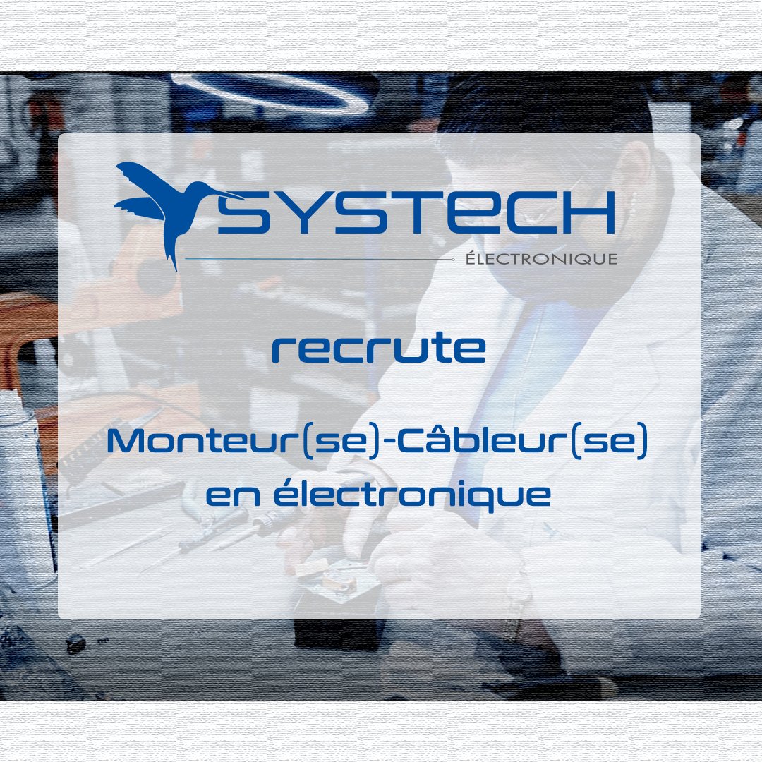 SReactif's tweet photo. Systech #recrute ! Consultez la page CARRIERES de notre site https://t.co/X2Acl8WpOg https://t.co/MBKJeQqb8L