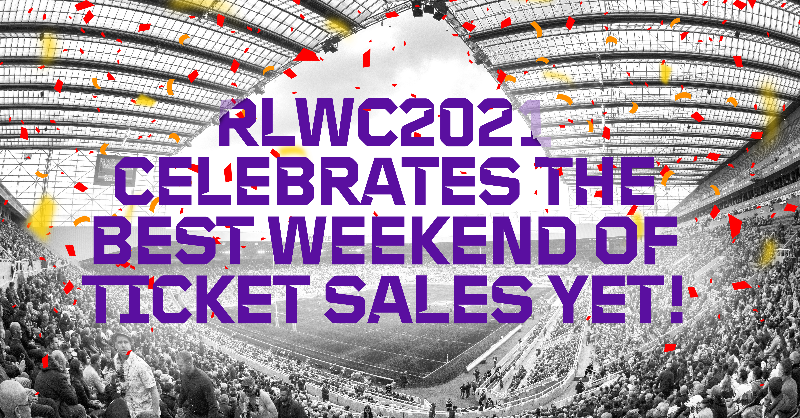 rugbyleaguewcup's tweet photo. 🎟️ It's been a record breaking weekend of ticket sales for RLWC2021, don't miss out!

Find out more and get your tickets today! ⤵️

#RLWC2021