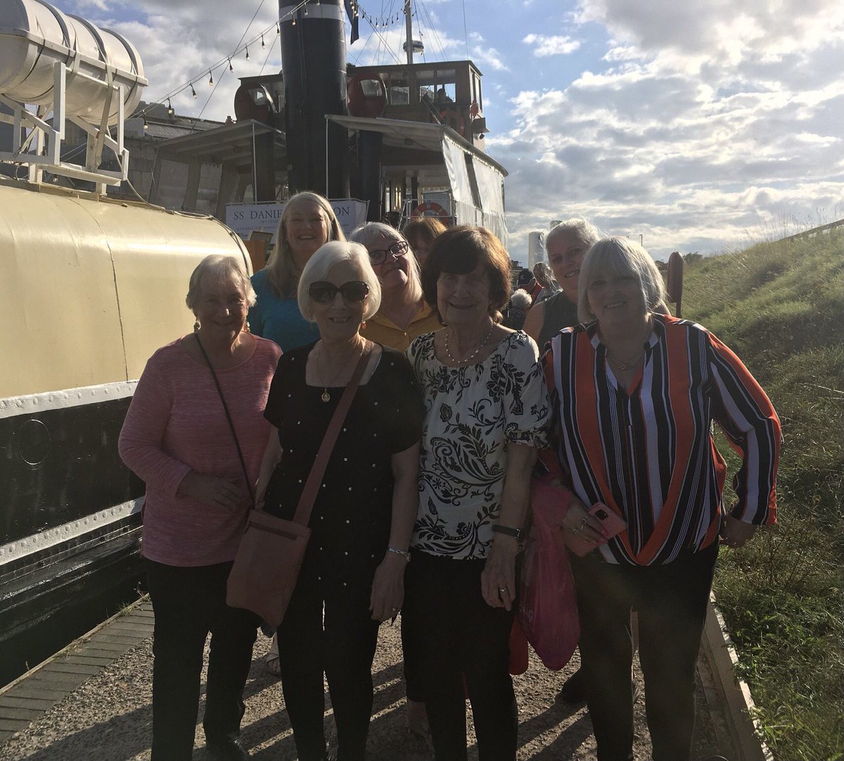 Footsteps2000's tweet photo. Our Friday Support Group recently enjoyed a respite trip on the Danny steamship. Their four hour cruise took them on the River Weaver to the Anderton Boat Lift. A good time was had by all and was much appreciated ⚓️ @MakingSpaceUK https://t.co/kjjPgnF9rE