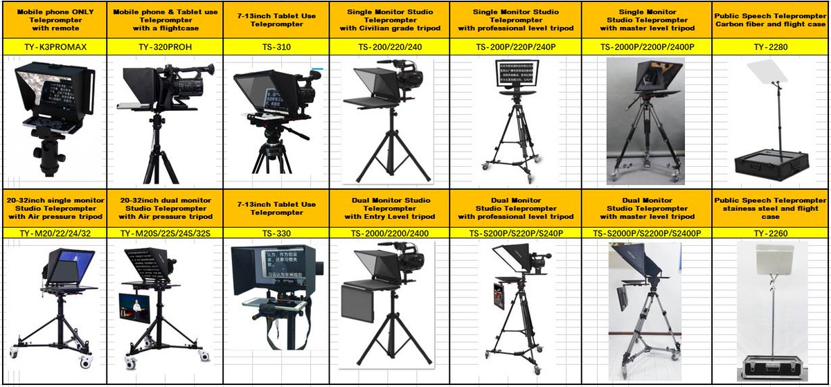 wangtao7152's tweet photo. Teleprompter， TYSTVideo， Factory Outlet， 
Order to our online shop:
https://t.co/I9XrEocRLQ https://t.co/JMHFPPxu9Y