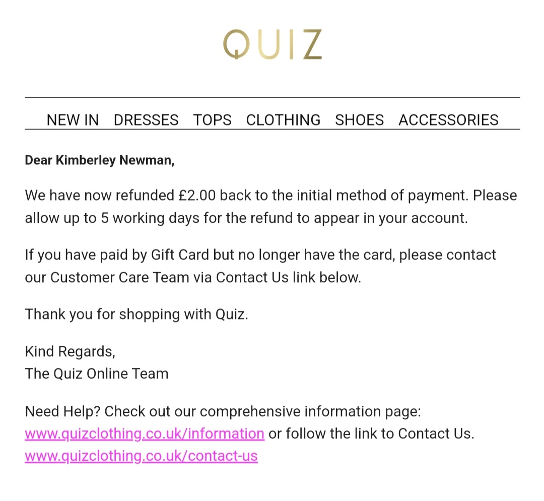 kim_n89's tweet photo. Still don't have the shoes that I ordered for NDD 4 days ago and need but at least I have a £2 refund 🙃🙄
@quizclothing https://t.co/d4yH8rd4Zt