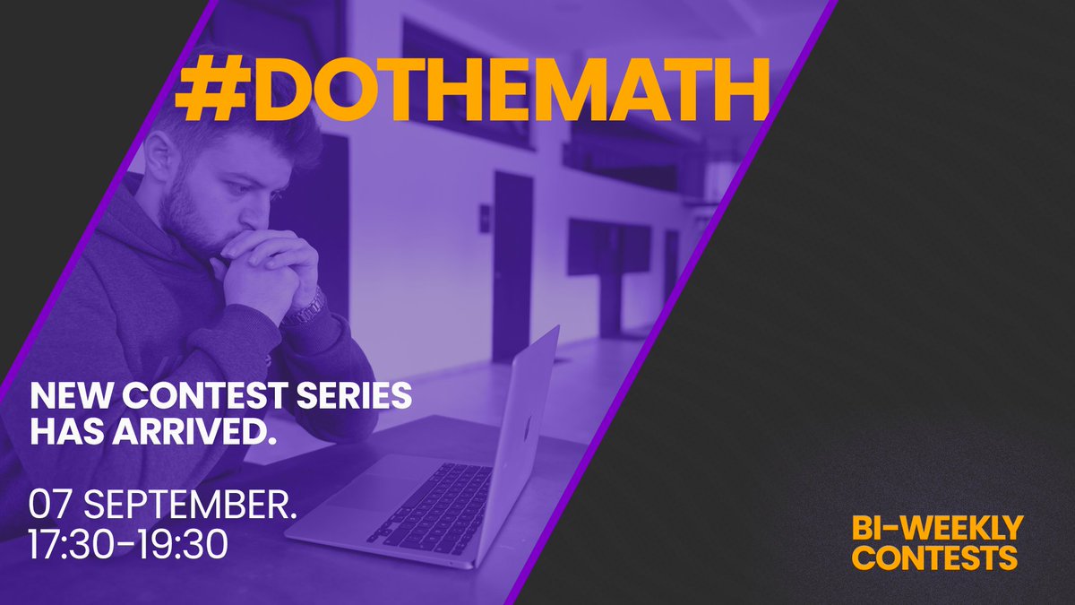 algoleague's tweet image. Let the #DoTheMath begin! ✍️🥳

We start a brand new contest series ⚔️ Ready to challenge yourself in tricky and fun math problems with biweekly contests? Then, this one’s for you. 

🔗 Details 👉 algoleague.com/contest/dothem…

#algoleague #dothemath #competewithme