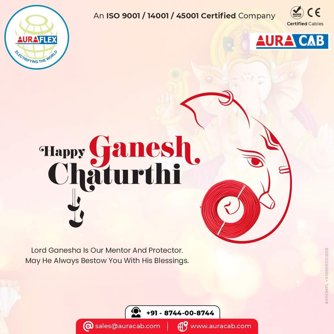 auracabcables's tweet photo. Lord Ganesha is Our Mentor And Protector. May He Always Bestow You With His Blessings.
.
HAPPY GANESH CHATURTHI 2022
.
For More Details 
🌐 https://t.co/CQWEZY0kvb
📞 +91-8744-00-8744
.
.
#happyganeshchaturthi2022 #ganeshchaturthi #ganpatibappamorya #wireandcables #srompl #india https://t.co/g6Koni3FCE