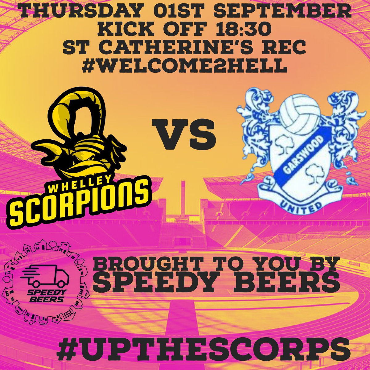 SpringView_FC's tweet photo. Midweek league action for the scorpions our first team are at home for the first time this season Vs @GarswoodUTD 3rd team #Welcome2Hell #UpTheScorps🟡⚫️🦂 https://t.co/11WNGRsSOX