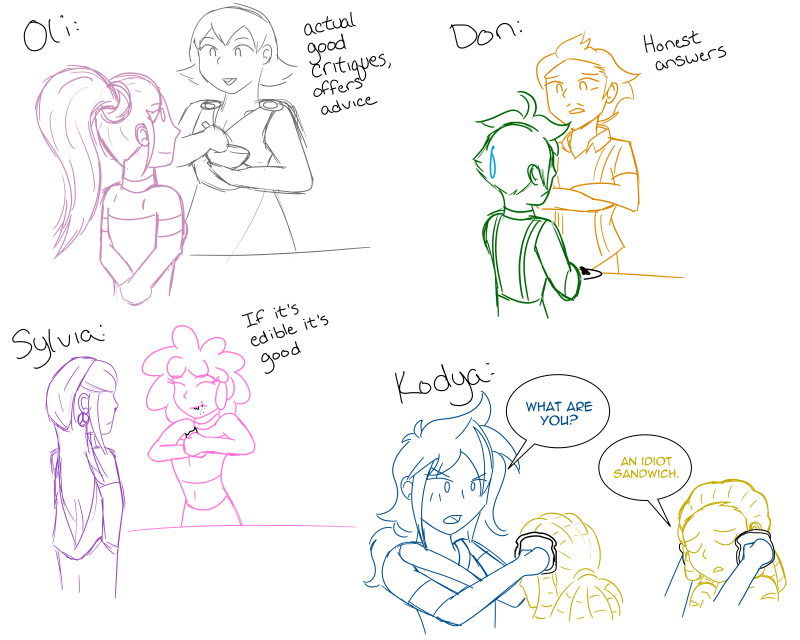 HoloFeatherArt's tweet photo. A Masterchef AU that was joked about for maybe 5 minutes total in a Fast Passers Discord channel. It lived rent-free in my head for too long and now I can say I've drawn some more RoS characters (albeit poorly😅)! https://t.co/U6BCRsBknc