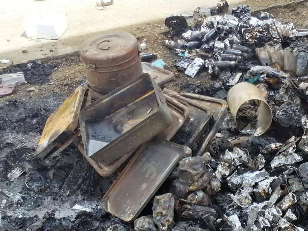 PhyoBangtan's tweet photo. Military troops raided 4 villages in Kani tsp, Sagaing division in Aug 28 &amp; 29, then, burnt down the residential properties including the general hospital and schools.  #2022Aug31Coup #WarCrimesOfJunta #WhatsHappeningInMyanmar https://t.co/FCsHGBaVu2