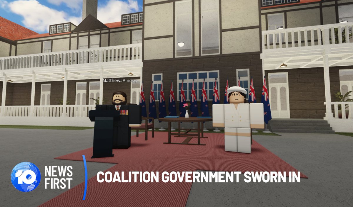 IN BUSINESS: The Coalition government was sworn in this evening by the Lt. Governor-General at Government House.

#10rblx | 🇳🇿