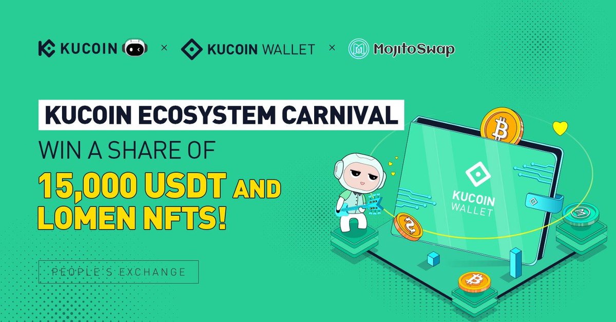 HaloDotSocial's tweet photo. #KuCoin  Ecosystem Carnival🎉

@kucoincom X @KuWallet X @MojitoSwap 👏

Trade or deposit to grab a share of 15,000 $USDT &amp; LOMEN #NFTs!🤩

📅10:00 am, August 31 - 10:00 am, September 13 (UTC) 

Join now 👉https://t.co/OO555TeFgZ https://t.co/TSTBTHavr1