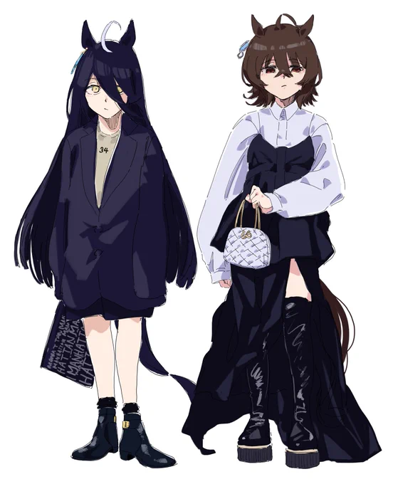 #今月描いた絵を晒そう ウマ娘におめかししてた 