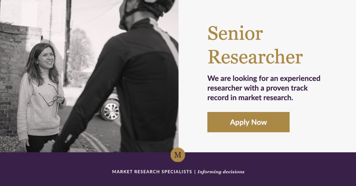 Are you a Senior Researcher looking for a new opportunity in marketing? 💡 Find out more about our latest vacancy on our website: mackmanresearch.co.uk/join-us/ 

#ResearchJobs #MarketResearchJobs #SeniorResearcher #CareerOpportunity