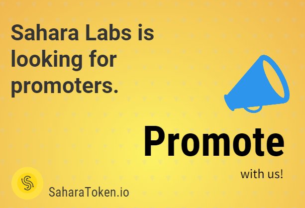 Sahara_Labs's tweet photo. We're looking for promoters! Take part in helping promote Sahara Labs before the presale and get rewarded after launch! 

Calling all promoters for Telegram, Discord, and Word of Mouth advertisement! Come chat with us at:
https://t.co/LfqB9AnEHz
https://t.co/taIKEGPNCc https://t.co/zePPpFBa38