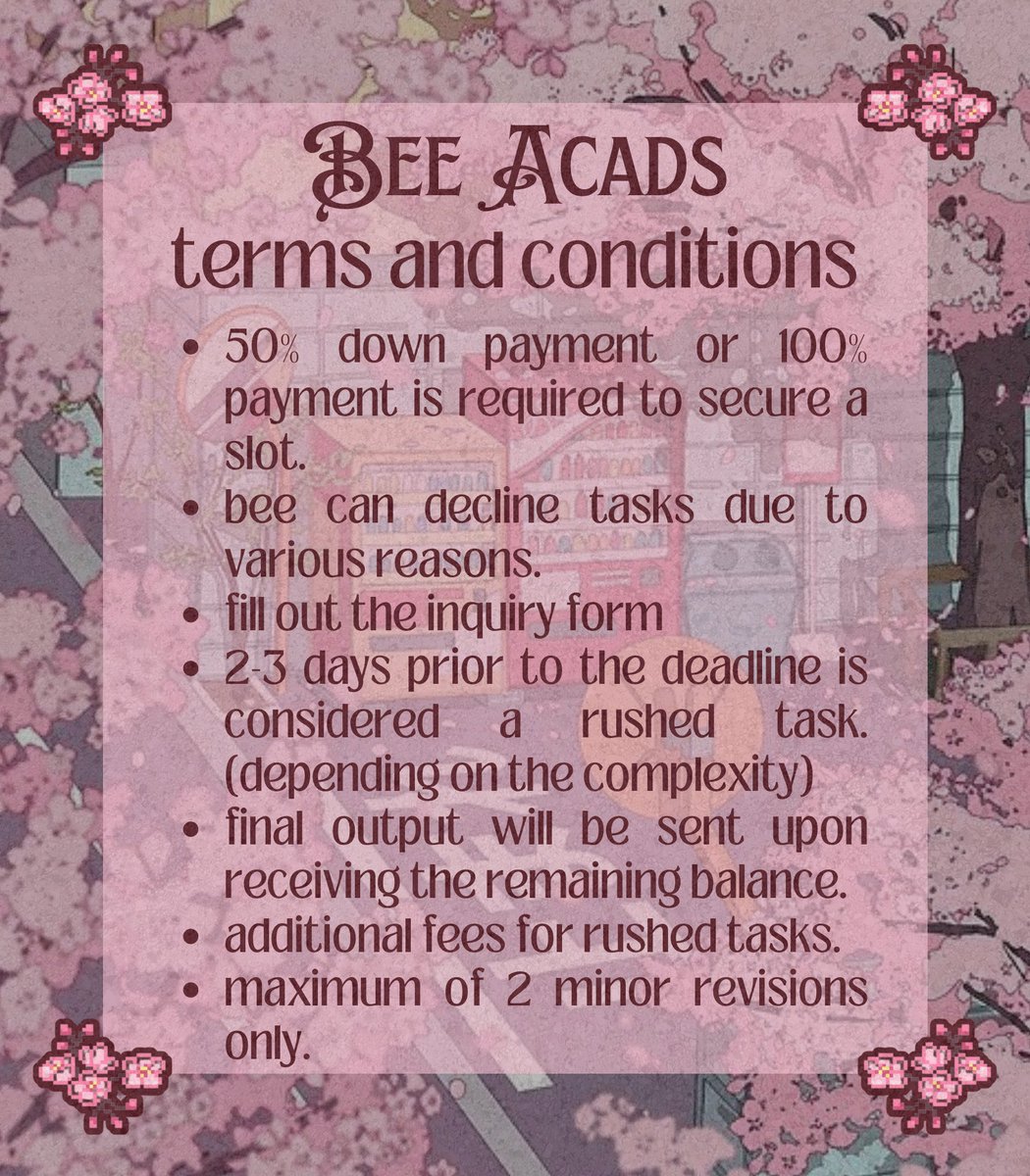 bee🌸| open for academic commissions tweet media