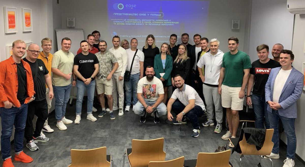 ease_ua's tweet photo. Our first IT event in Warsaw and the official launch of the EASE Association representative office in #Poland — done. We gathered 25 ambitious founders &amp; top-managers of IT companies.  Thank the guests for their great openness, and interest in sharing experience and expertise. https://t.co/3wLmEfojsB