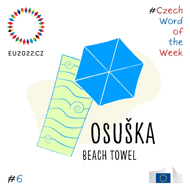 EUInterpreters's tweet photo. We say goodbye to the summer with #osuška, the 6th word of our #CzechWordOfTheWeek series
🏖️ In Czech minds, summer is also associated with bathing, in local lakes or pond
Join us each Wednesday to learn a new word in Czech!
#CZPRES
@CZECHIAinEU
@EU2022_CZ