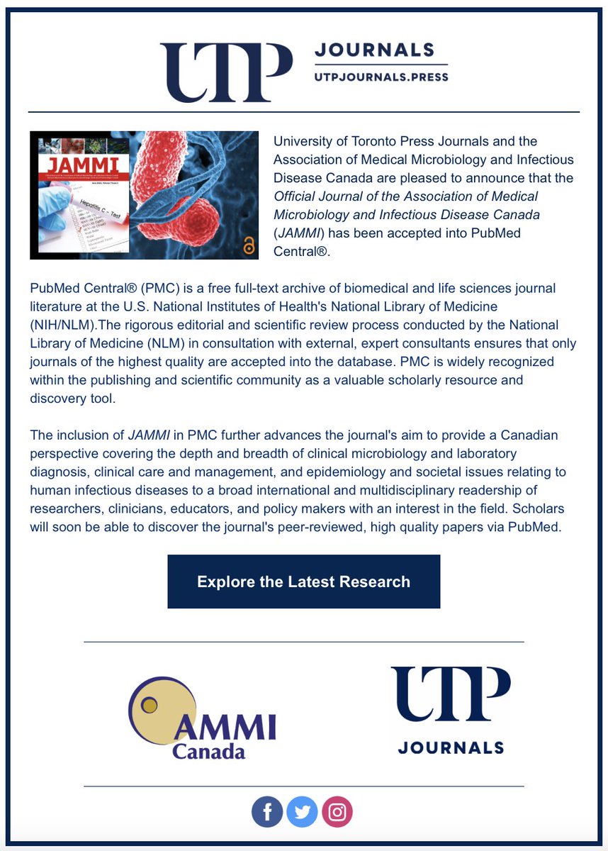 Follow <a href="/JAMMI_Journal/">JAMMI Canada Journal</a> on Twitter and...
PubMed Central®
