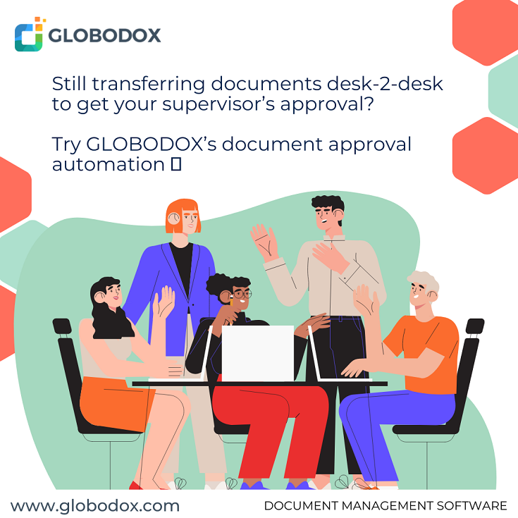 globodox's tweet photo. Still transferring documents desk-2-desk to get your supervisor’s approval? Try GLOBODOX’s document approval automation 

https://t.co/aiFghrNN5J  

#documentmanagement #gopaperless  #documenttransfer #nomoredelays #fastapproval #esignature #digitaltransformation #godigital https://t.co/dHhzabVCVs