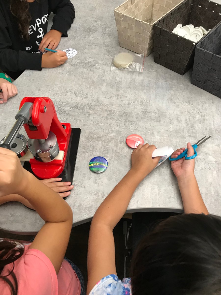 THECMLLC's tweet photo. What’s in a name? Celebrating who each one of us is through books and buttons in our inaugural #MakerSpace experience😊@BusyBeaver @culturelinksllc #GabiSwiatkowska #HelenRecorvits @DianaaCojocaru @yangsookchoi @DrKevinJSmith95 @fkompar @WPSCMSocial #technology #heritage #edtech https://t.co/mQCq44Cdc7