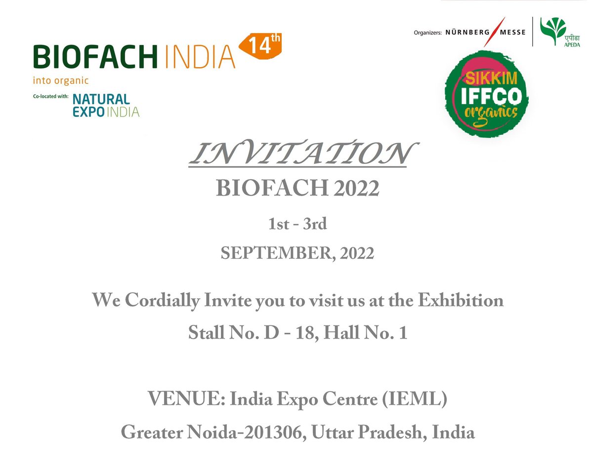 sifco_ltd's tweet photo. We cordially invite you to visit our stall D-18, Hall No. - 1, Indian Expo Centre, Greater Noida, Uttar Pradesh. https://t.co/5rlHZhIRJ2