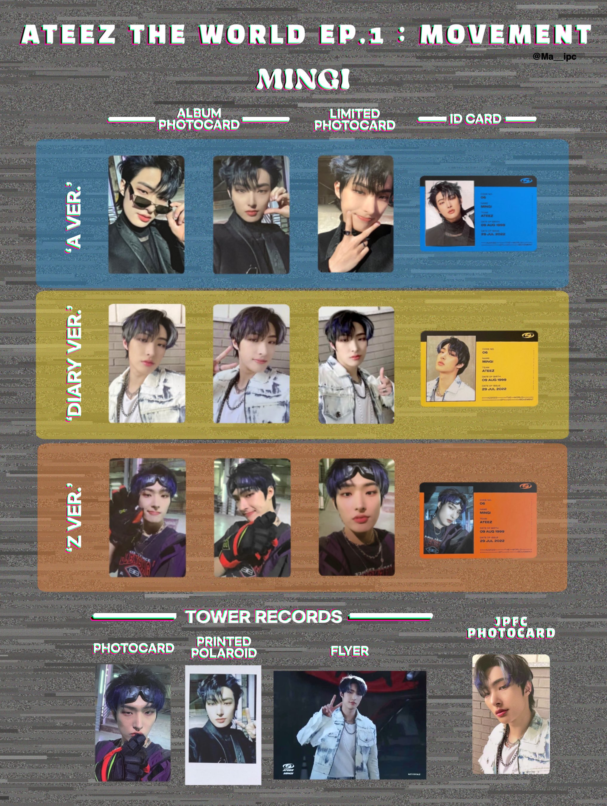 柔らかい ホンジュン ATEEZ hidden 6枚セット トレカ map K-POP/アジア