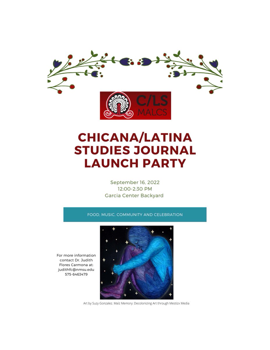 enricopontelli's tweet photo. Chicana/Latina Studies Journal Launch at NMSU - NMSU is now the proud home of the MALCS journal journal. Please join the official Launch Party. @nmsu_arts_sci #malcs https://t.co/psmYeghlKR