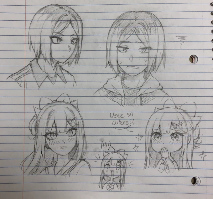 class notes doodles featuring my haikyuu oc lol 