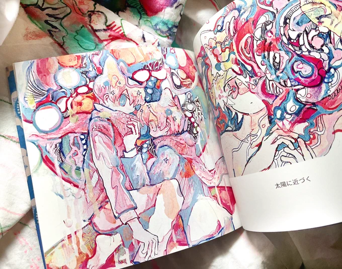 新刊「火とユートピア」A5スクエア/36p先月展示した作品や最近のドローイングがメインです  