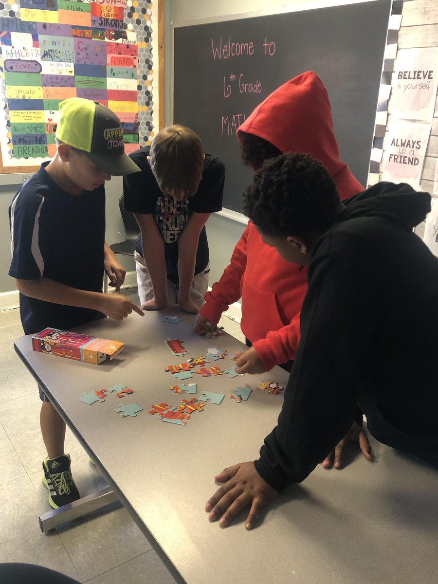bayleenowlin's tweet photo. Team building activity in 6th grade math! #fmsteach https://t.co/sYAXyVDvCY