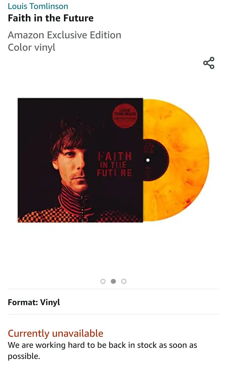 louis tomlinson faith in the future vinyl