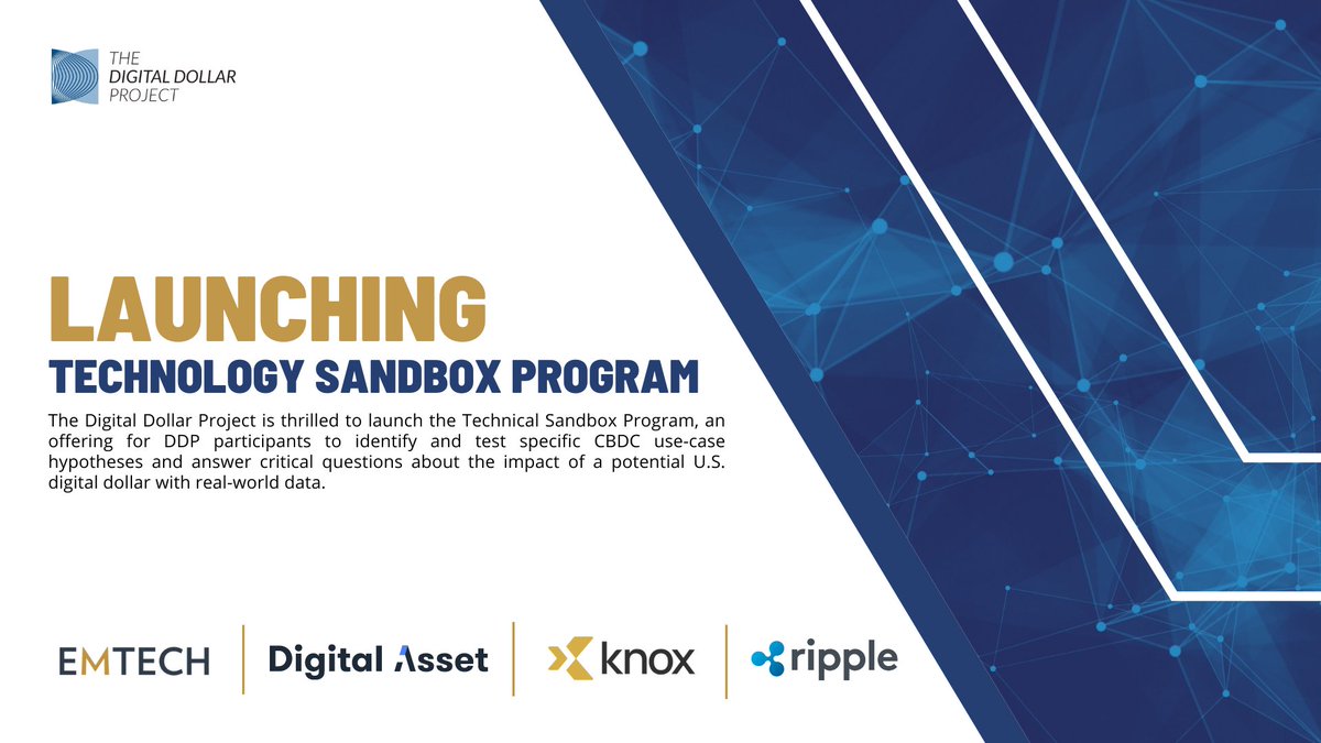 BOOOOOOOOOOOOOOOM!!!!

The Digital Dollar Project Launches Technical Sandbox Program to Explore Central Bank Digital Currency Infrastructure Solutions.

Powered By <a href="/Ripple/">Ripple</a>! #XRP
 prnewswire.com/news-releases/…