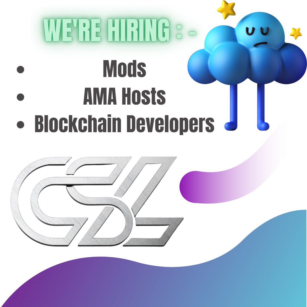 ColossalFinance's tweet photo. Hello #Colossians!
We're looking for awesome people to work with!

Do you want to join our $CSL team?

If yes then what are you waiting for?

Apply now: https://t.co/o0Rxpmc4OE

#Metaverse #Crypto #Web3 #ColossalFinance #CSL https://t.co/4X4YJLGZr3