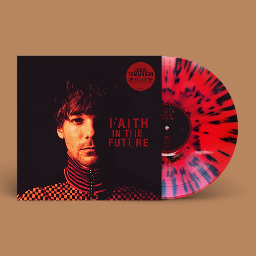 faith in the future black & red vinyl, louis tomlinson