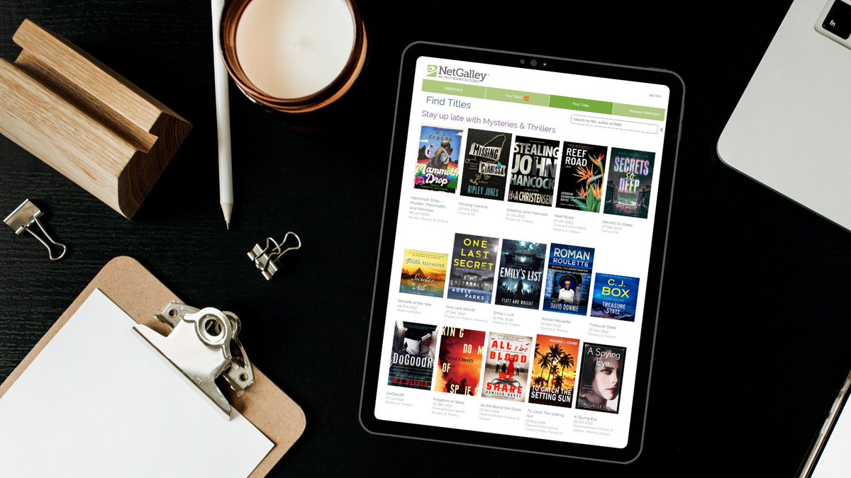 NetGalley's tweet photo. In this week's Featured Titles section, we're spotlighting mysteries & thrillers to stay up late with!
Request to read and review them now: https://t.co/ZSBhaC4JrB
What was the last mystery or thriller you read? #NetGalley #BookTwitter https://t.co/pUyzRyzFvl