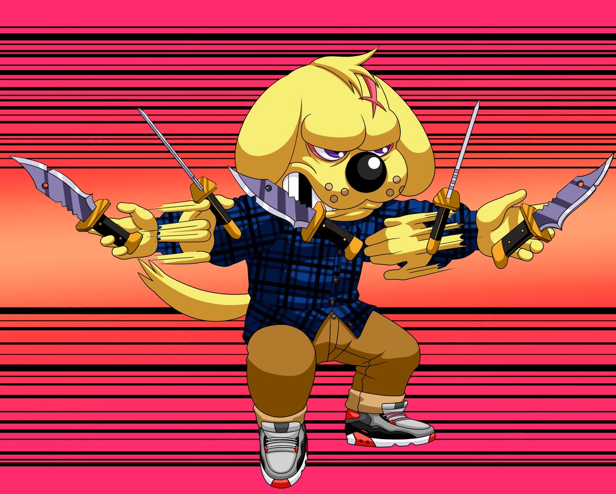 In Response to Homer Charging His attack, 
Grimey has entered into a defensive stance!
The look of a Truly Confident Pup, Could this be a counter?! 

🔄 If Grimey Counters 

❤️ If Homer lands his Charged Hammer Attack